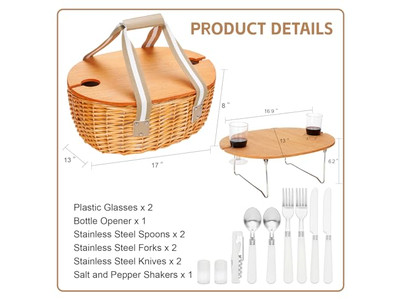 Cesta de Picnic Tejida Francesa Almuerzo Mimbre de Resina Plástico Cestas Mini para Niños