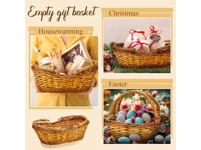 Cestas de Picnic Mini con Tapas 30cm Cesta de Ratán Plegable para Exteriores