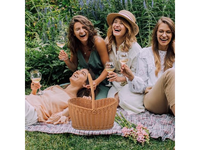 Cesta de Picnic de Importación y Exportación Empaque de Rayas Enfriador con Tapa de Madera