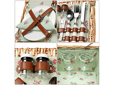 Cestas de Picnic al Por Mayor OEM Redondas de Mimbre Antiguas de Madera para Niños