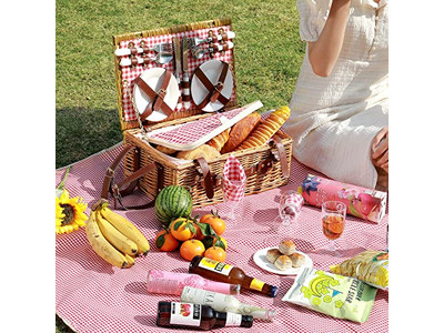 Cesta de Picnic Circular Cestas Individuales Una Pieza Tiendas con Vacío Coloreado