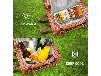 Cesta de Picnic Circular Cestas Individuales Una Pieza Tiendas con Vacío Coloreado