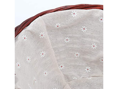 Conjunto de Cesta de Picnic de Mimbre para 4 con Mesa de Vino de Dos Lados Regalo Compacto para Camping